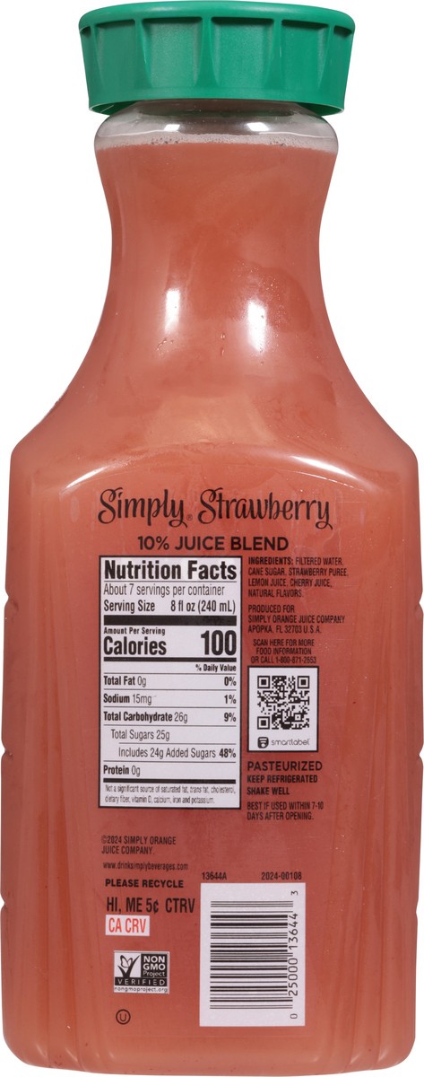 slide 3 of 13, Simply All Natural Juice Drink Strawberry - 52 fl oz, 52 fl oz