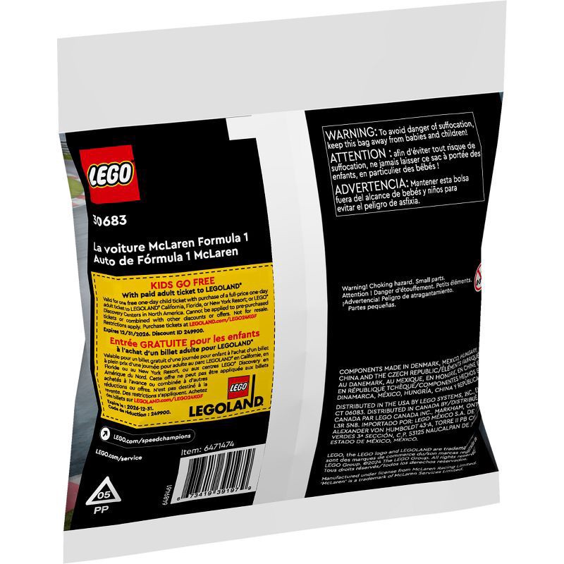 slide 5 of 5, LEGO Speed Champions McLaren Formula 1 Car 30683, 1 ct