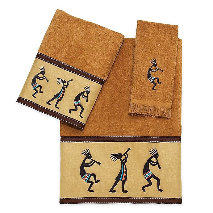 slide 1 of 1, Avanti Kokopelli Fingertip Towel - Nutmeg, 1 ct