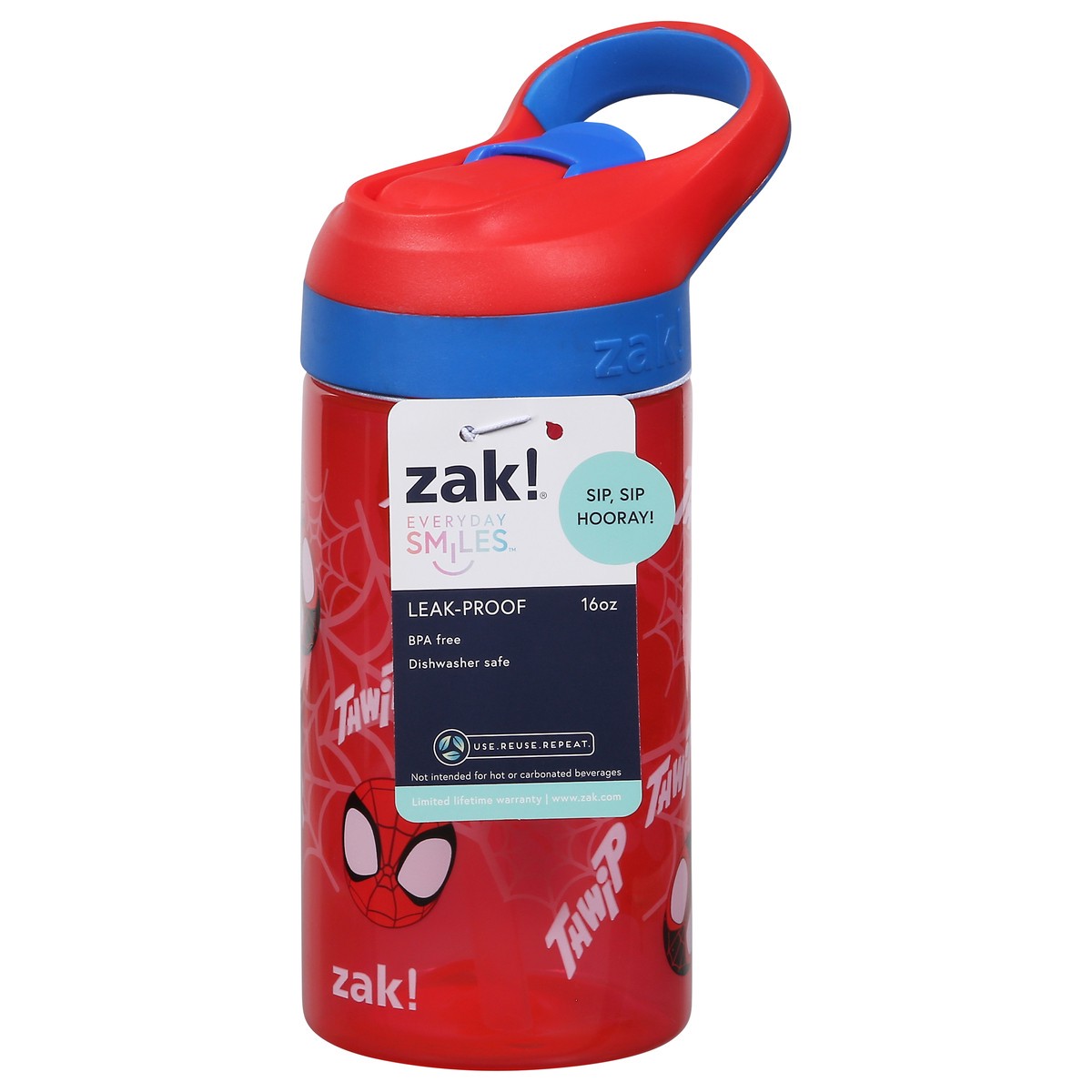 slide 11 of 11, Zak Spider-Man Atlantc Flip Botl 16Z, 1 ct