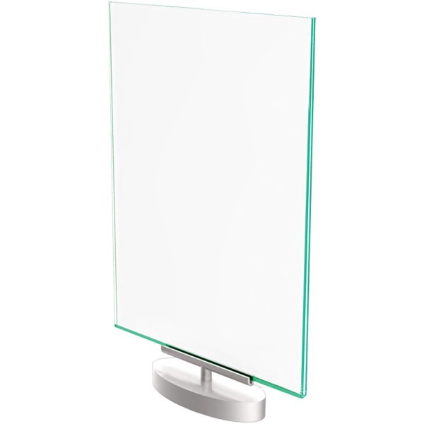 slide 4 of 10, Deflect-O Superior Image Swivel Sign Holder, Clear, 1 ct