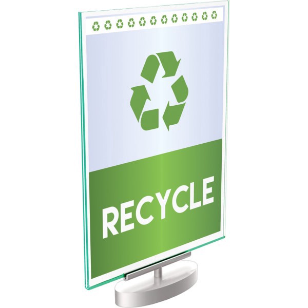 slide 5 of 10, Deflect-O Superior Image Swivel Sign Holder, Clear, 1 ct