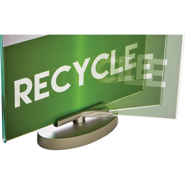 slide 7 of 10, Deflect-O Superior Image Swivel Sign Holder, Clear, 1 ct