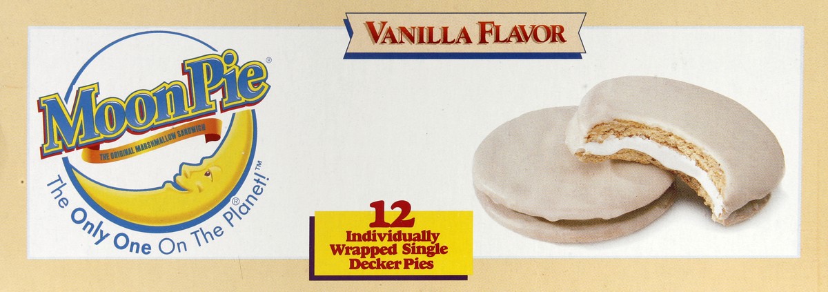 slide 4 of 4, Moon Pie Marshmallow Sandwich, Original, Vanilla, Single Decker, 18.2 oz