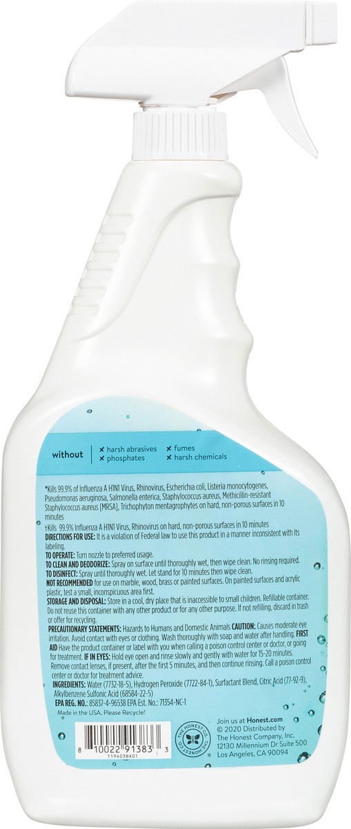 slide 7 of 12, Honest Disinfecting Spray 32 fl oz, 1 ct