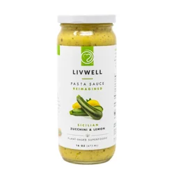 Livwell Foods Sicilian Zucchini and Lemon Pasta Sauce (Dairy Free, Gluten Free)