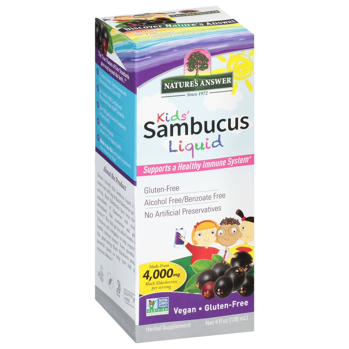 slide 4 of 9, Nature's Answer 4,000 mg Kid's Sambucus 4 fl oz, 4 fl oz