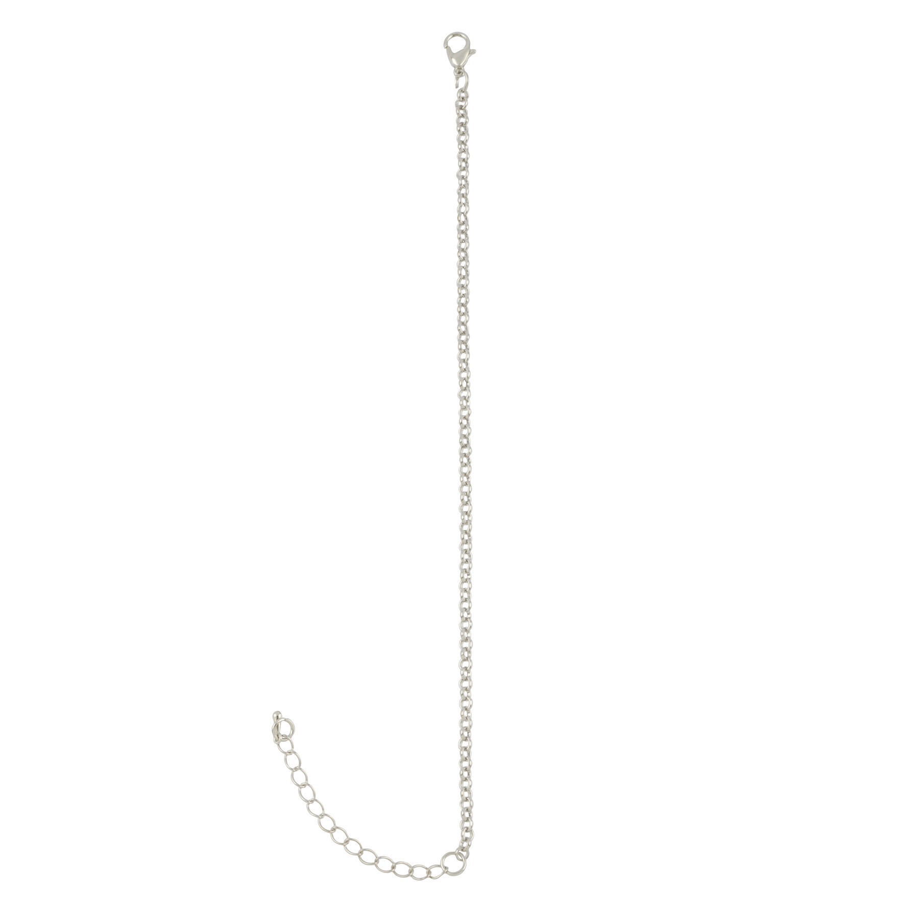 slide 3 of 3, 7.5" Rhodium Rolo Chain Bracelet By Bead Landing, 7.5 in