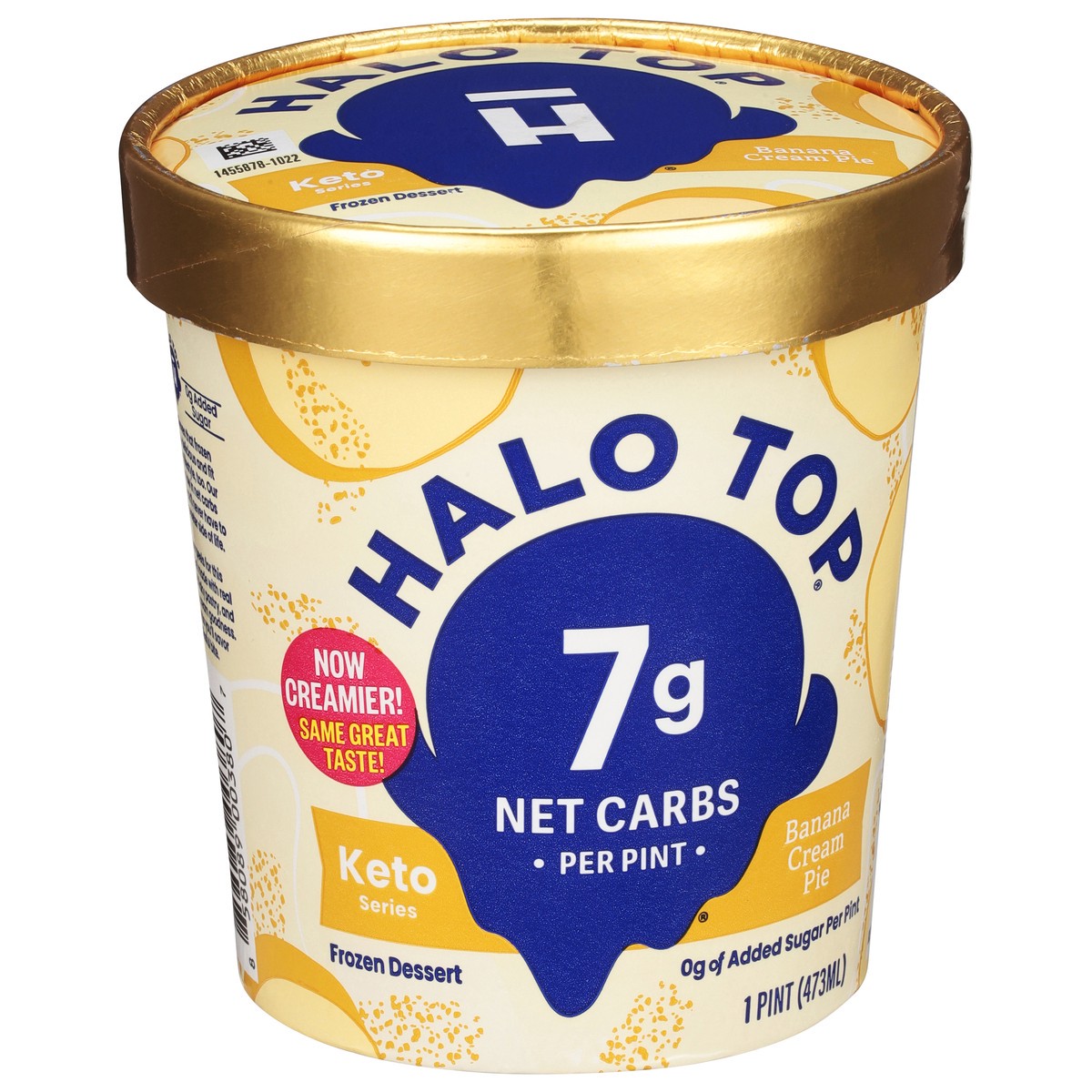 slide 9 of 9, Halo Top Keto Banana Cream Pie Frozen Dessert Pint, 16 fl oz, 16 fl oz