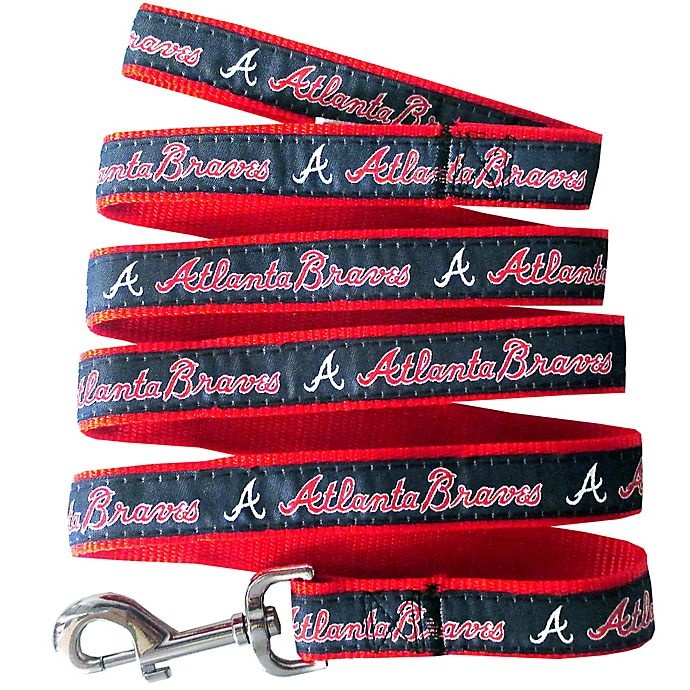 slide 1 of 1, MLB Atlanta Braves Medium Pet Leash, 1 ct