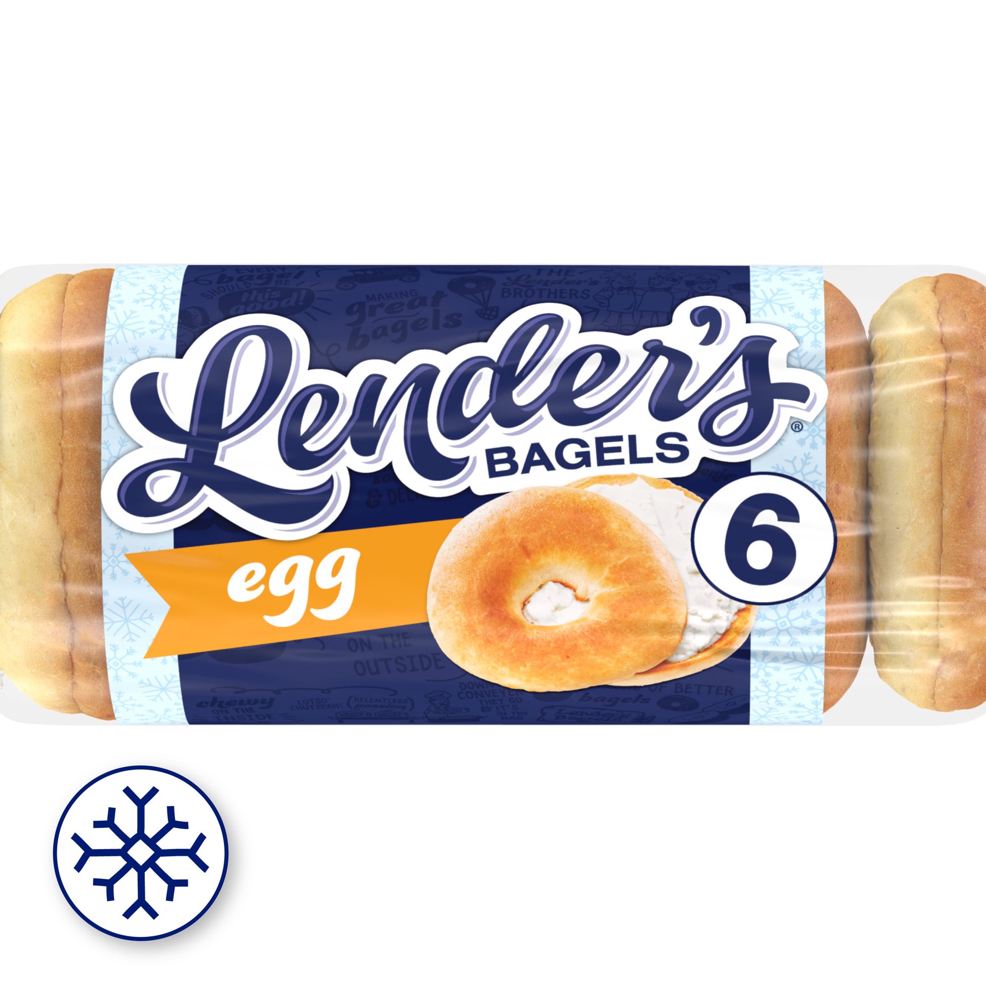 slide 1 of 6, Lender's Original Egg Bagels, 6 count, Pre-sliced Bagels, 12 oz Bag, 6 ct