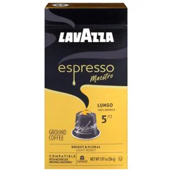 Lavazza Ground Light Roast Espresso Maestro Lungo Coffee - 10 Capsules