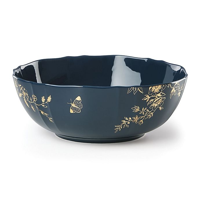 slide 2 of 2, Lenox Sprig & Vine Serving Bowl - Navy, 1 ct