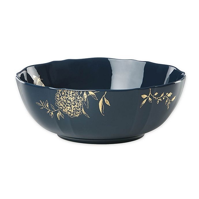 slide 1 of 2, Lenox Sprig & Vine Serving Bowl - Navy, 1 ct