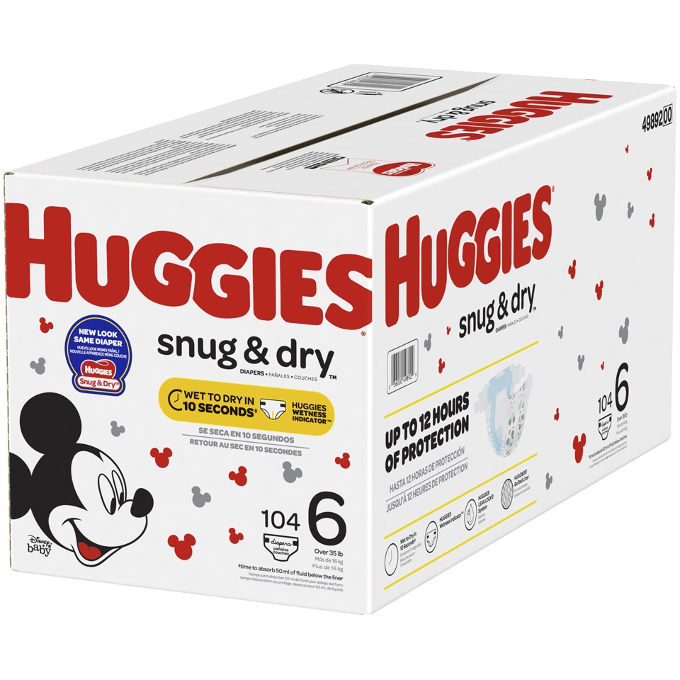 slide 3 of 3, Huggies Snug & Dry Diapers 112 ct, size 6