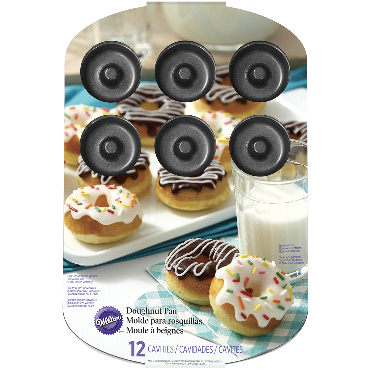 slide 1 of 1, Wilton Medium Doughnut Pan, 12-Cavity, 1 ct