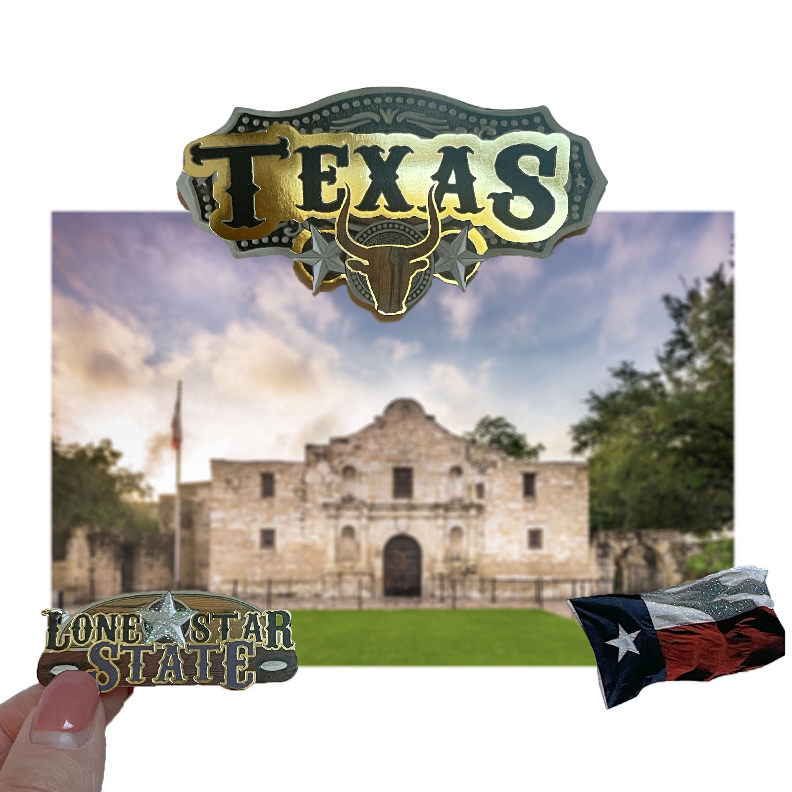slide 4 of 4, Texas Themed Stickers By Recollections, 4 in x 8.5 in