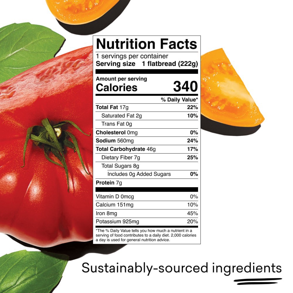 slide 6 of 6, Daily Harvest Tomato + Basil Flatbread, 7.8 oz