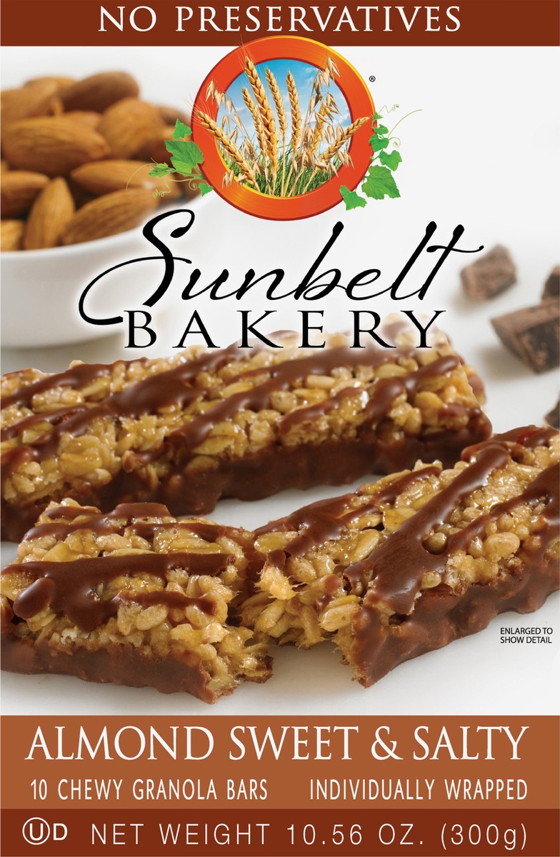 slide 3 of 9, Sunbelt Bakery Chewy Almond Sweet & Salty Granola Bars 10 10 ea Box, 10 ct