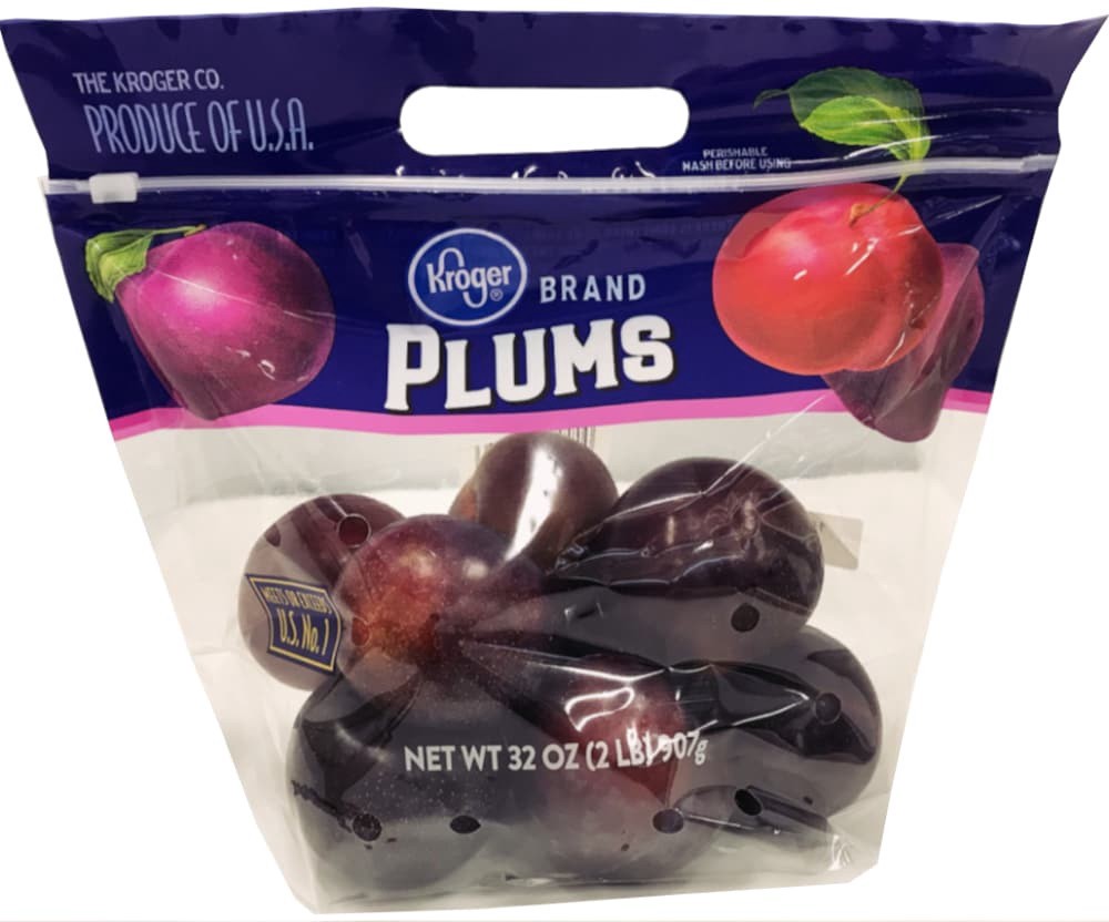 slide 1 of 3, Kroger Plums, 2 lb