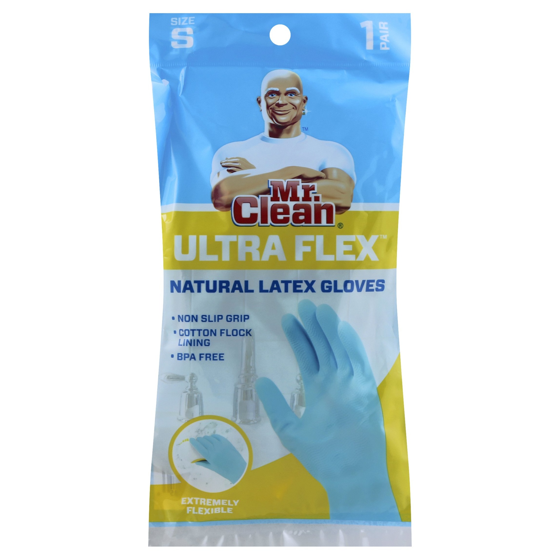 slide 1 of 1, Mr. Clean Small Latex Free Gloves, 1 ct