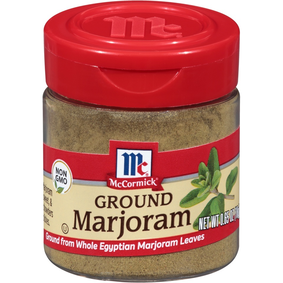 slide 1 of 4, McCormick Ground Marjoram, 0.65 oz