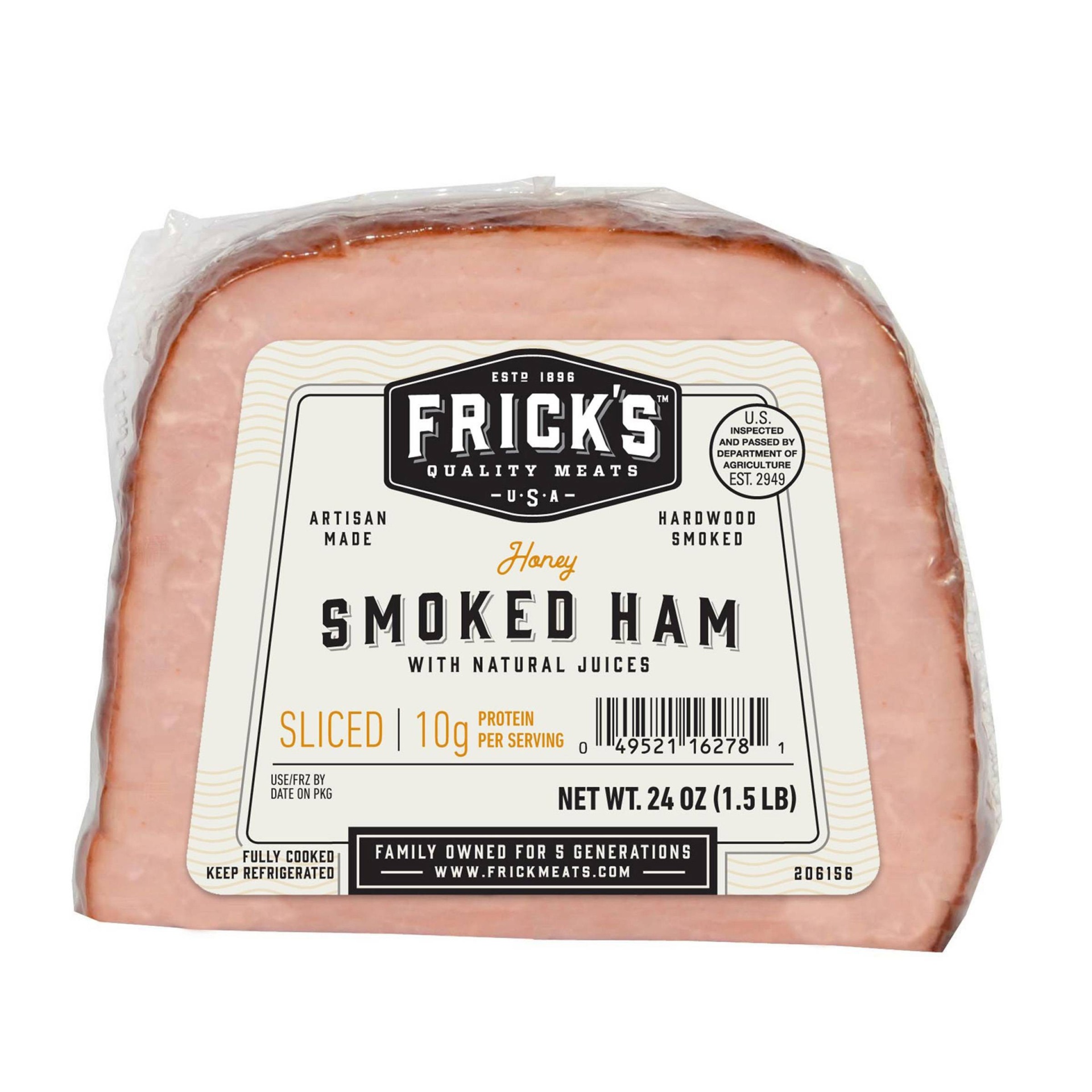 slide 1 of 1, Frick's Sliced Honey Smoked Ham, 24 oz