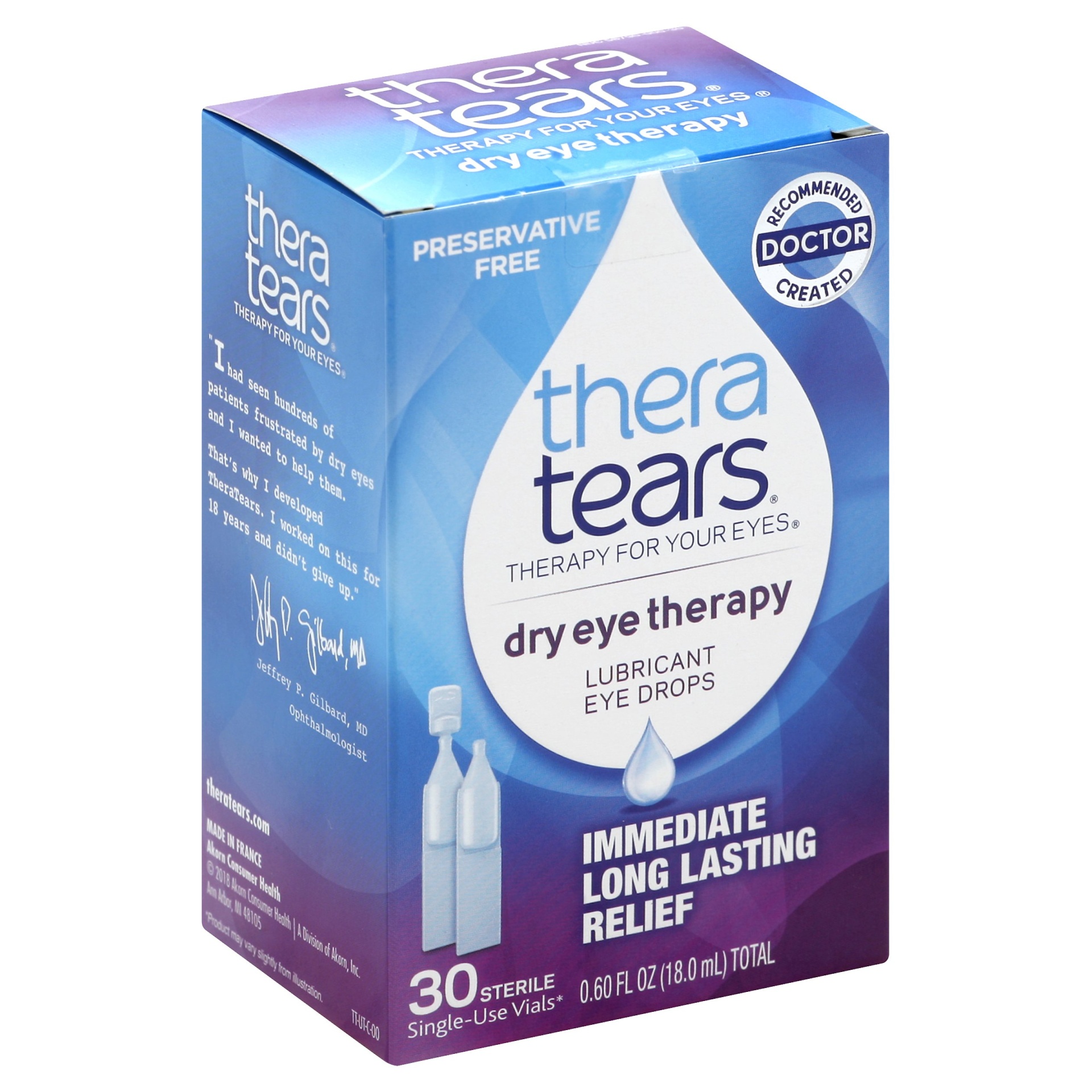 TheraTears Theratears Dry Eye Therapy Lubricant Eye Drops 30Ct | Shipt