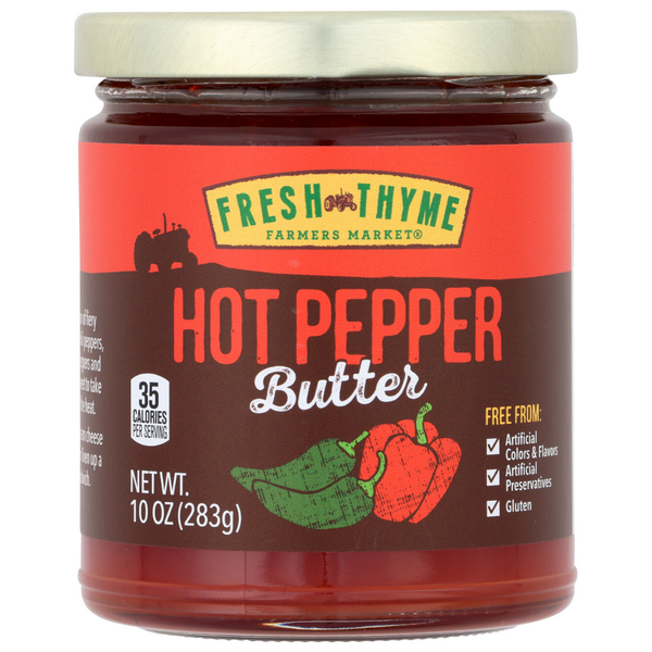 slide 1 of 1, Fresh Thyme Hot Pepper Butter, 10 fl oz