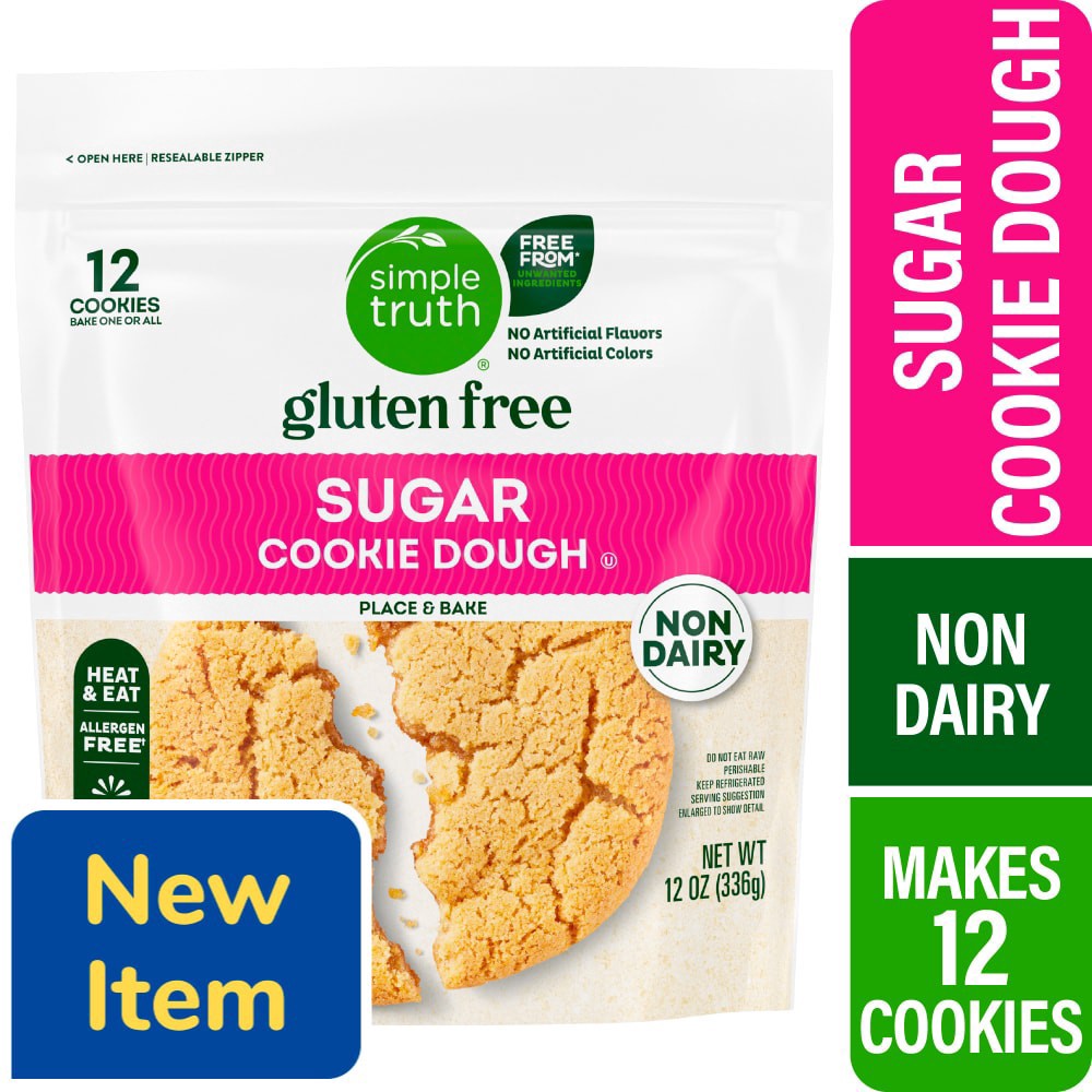 slide 1 of 2, Simple Truth® Gluten Free Non Dairy Sugar Cookie Dough, 12 oz