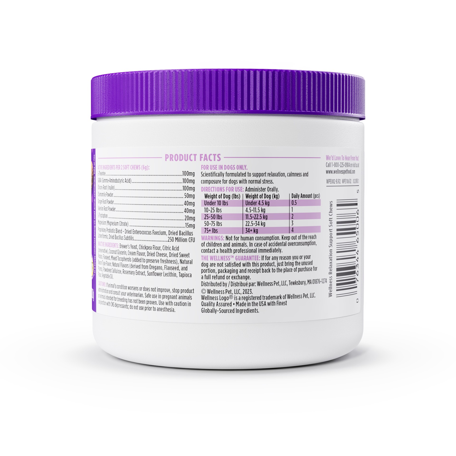 slide 4 of 4, Wellness Tasty Cheese Flavored Soft Chews Calming Supplements for Dogs, 90 count, 1 ct