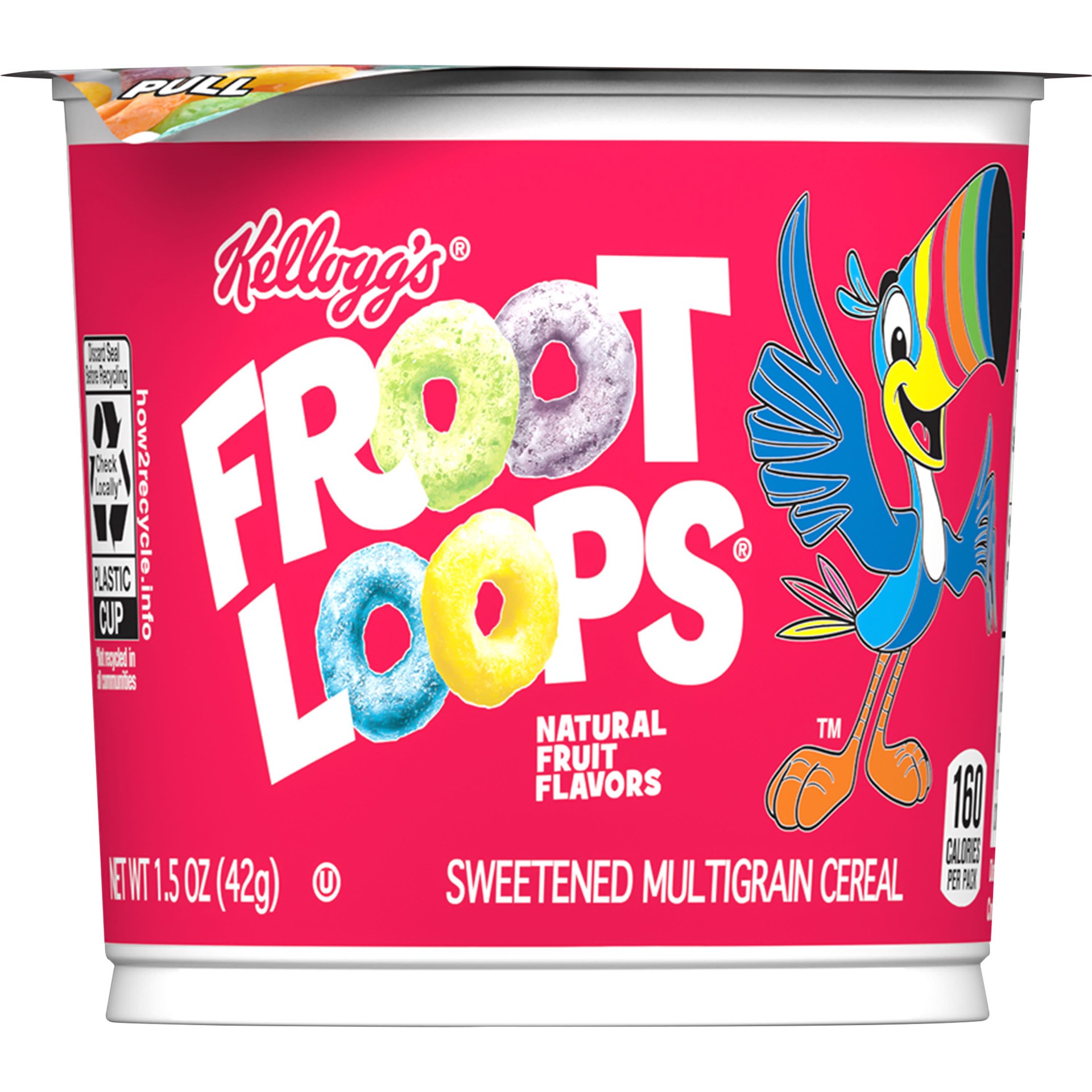 slide 3 of 5, Froot Loops Breakfast Cereal - Single Serve Cup - Kellogg's, 1.5 oz