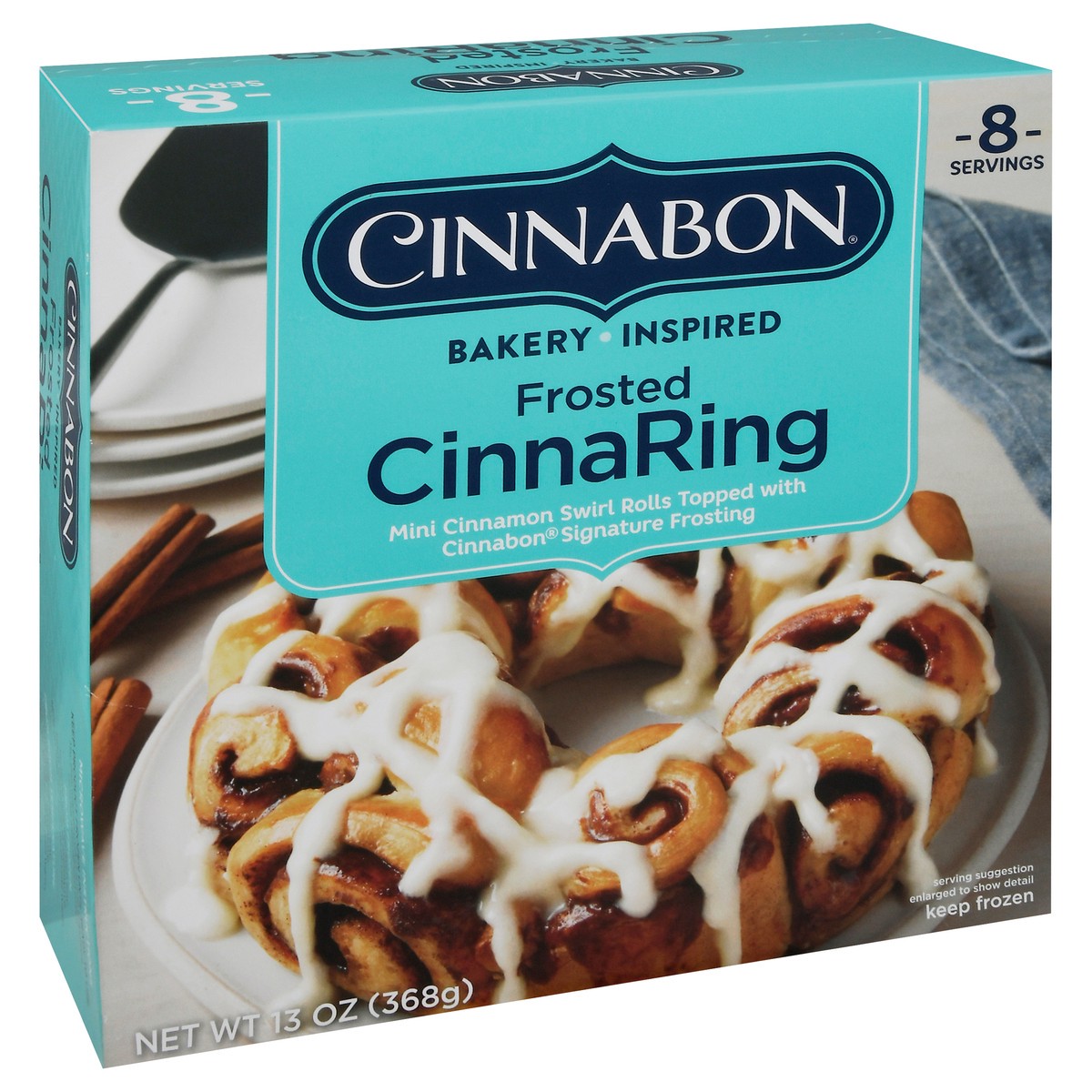 slide 3 of 9, Cinnabon Golden West Cinnabon Cinnabon Bakery Inspired Frosted Cinnaring 13 Ounces, 13 oz