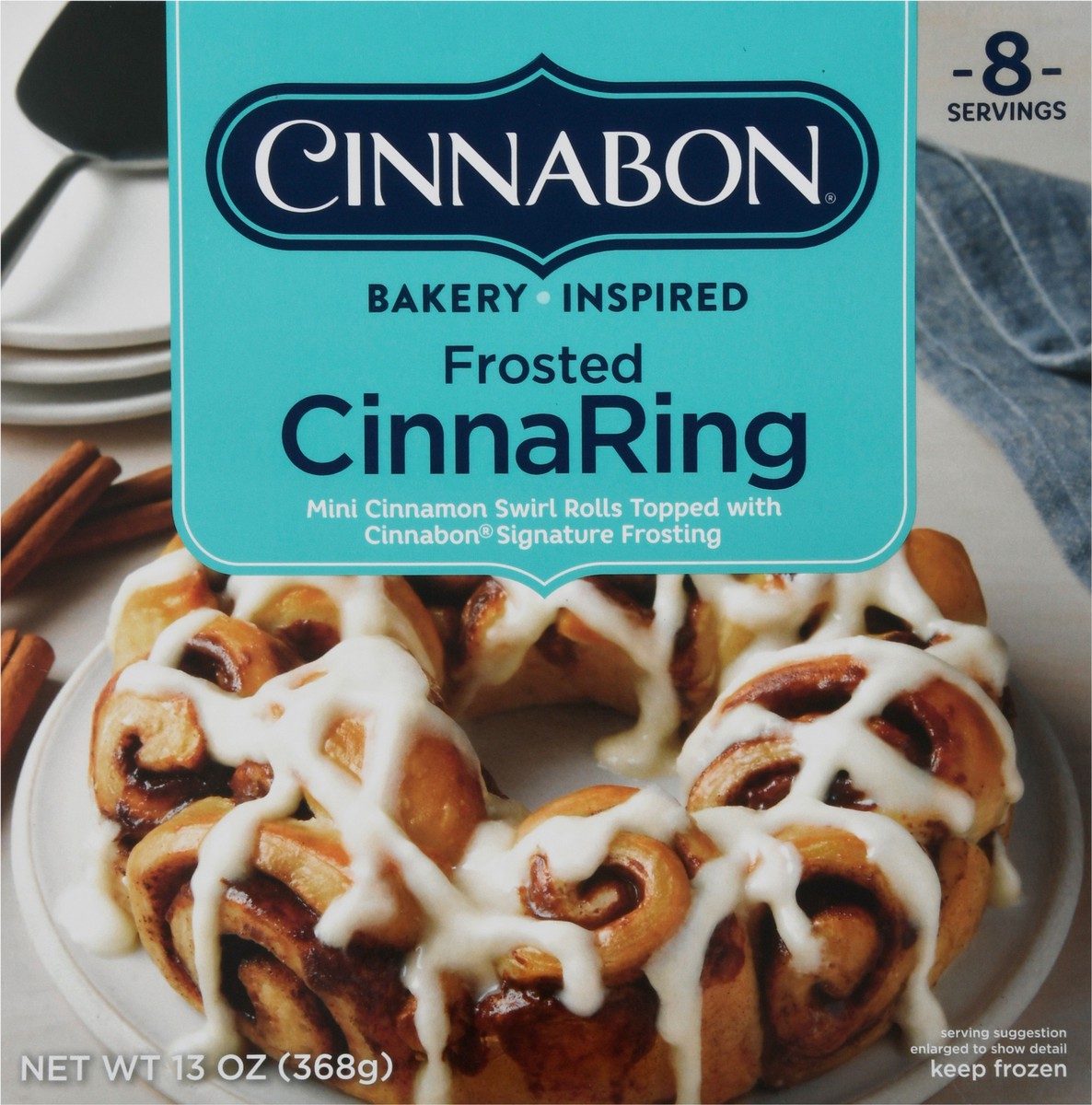 slide 6 of 9, Cinnabon Golden West Cinnabon Cinnabon Bakery Inspired Frosted Cinnaring 13 Ounces, 13 oz