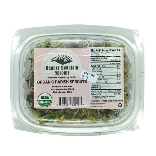 slide 1 of 1, Banner Mountain Sprouts Organic Radish Sprouts, 4 oz