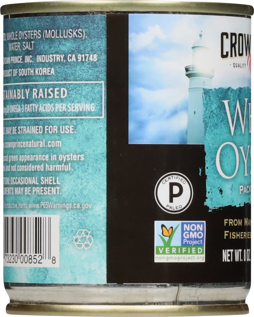 slide 10 of 14, Crown Prince Packed in Water Whole Oysters 8 oz, 8 oz