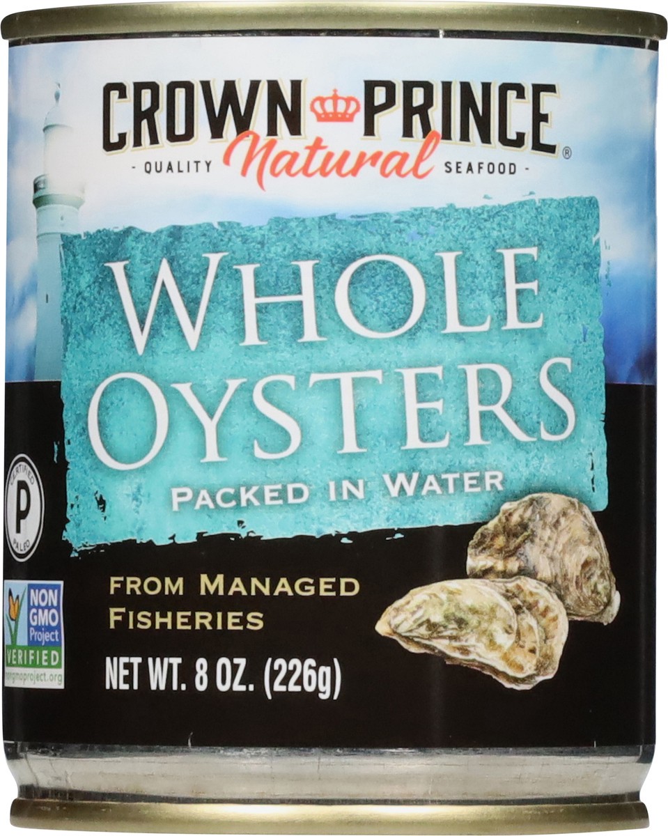 slide 14 of 14, Crown Prince Packed in Water Whole Oysters 8 oz, 8 oz