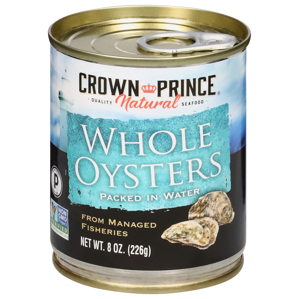 slide 6 of 14, Crown Prince Packed in Water Whole Oysters 8 oz, 8 oz