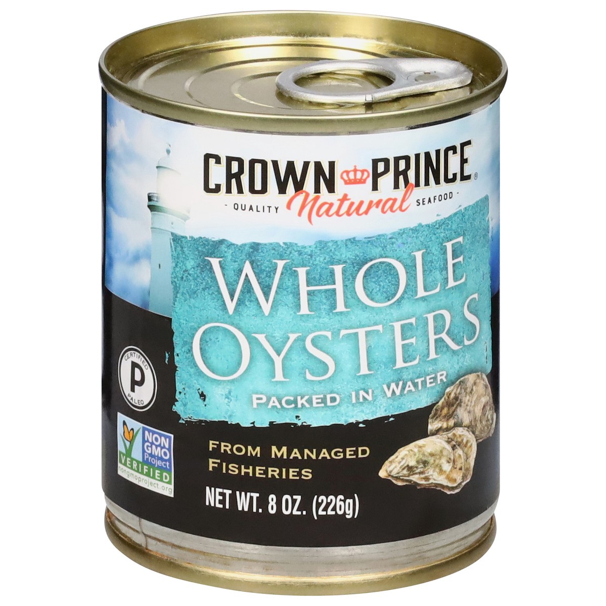 slide 8 of 14, Crown Prince Packed in Water Whole Oysters 8 oz, 8 oz