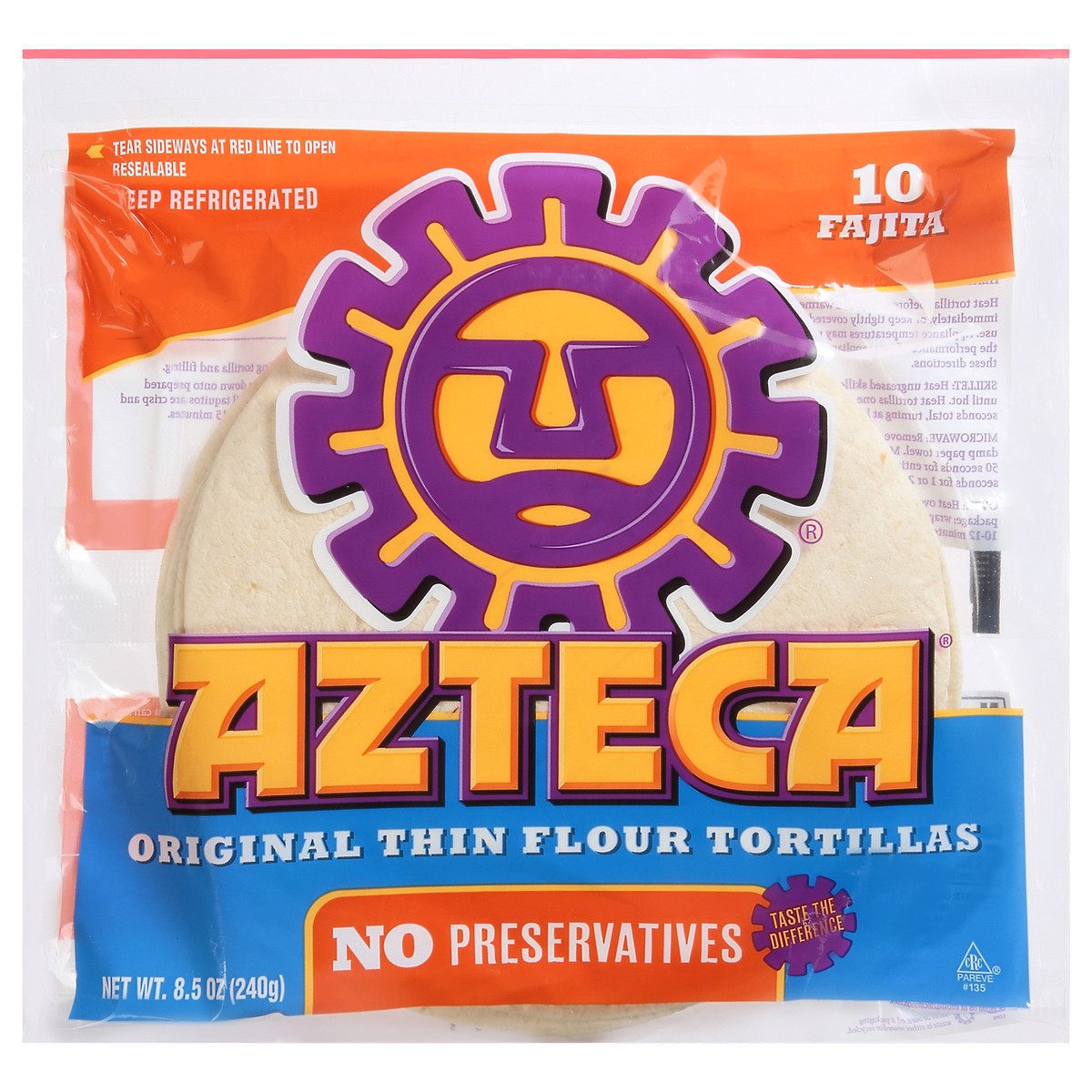 slide 1 of 9, Azteca Flour Tortilla, 10 ct