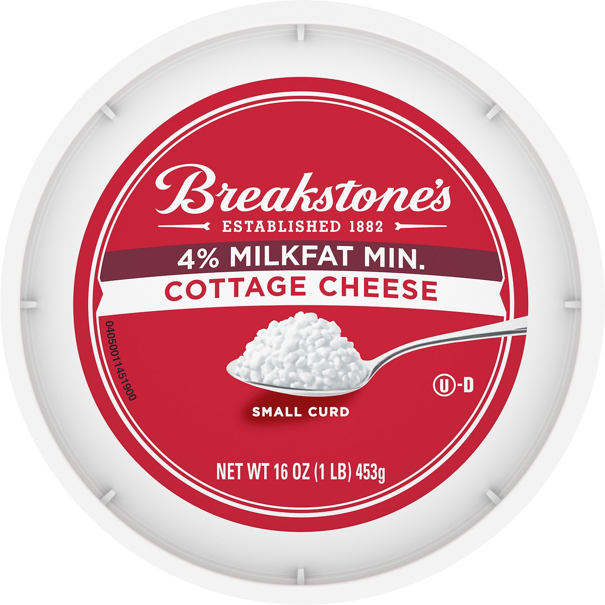 slide 7 of 10, Breakstone's Small Curd Cottage Cheese with 4% Milkfat, 16 oz Tub, 453 g