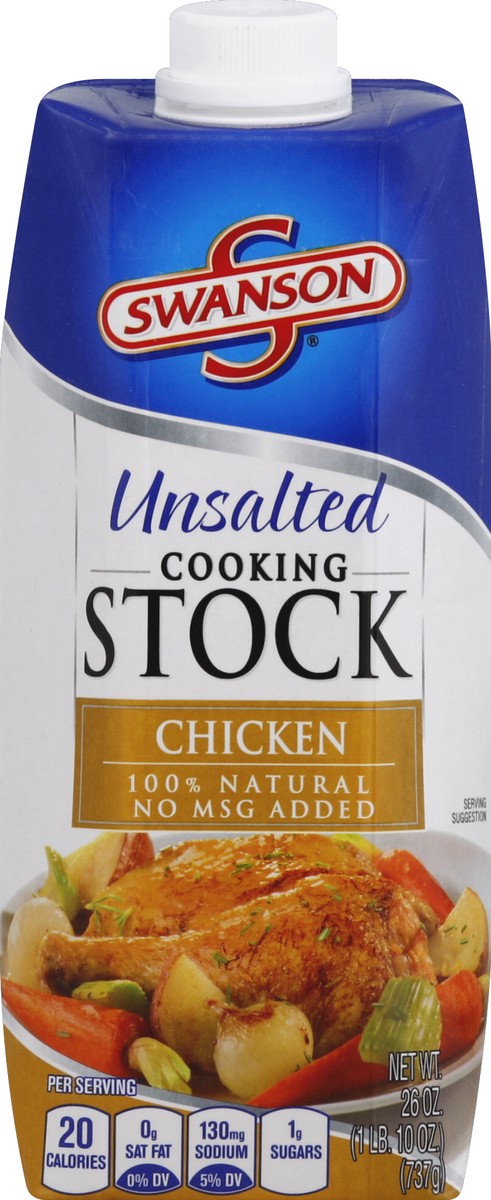 slide 4 of 4, Swanson Unsalted Chicken Cooking Stock, 26 oz