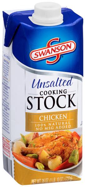 slide 1 of 4, Swanson Unsalted Chicken Cooking Stock, 26 oz