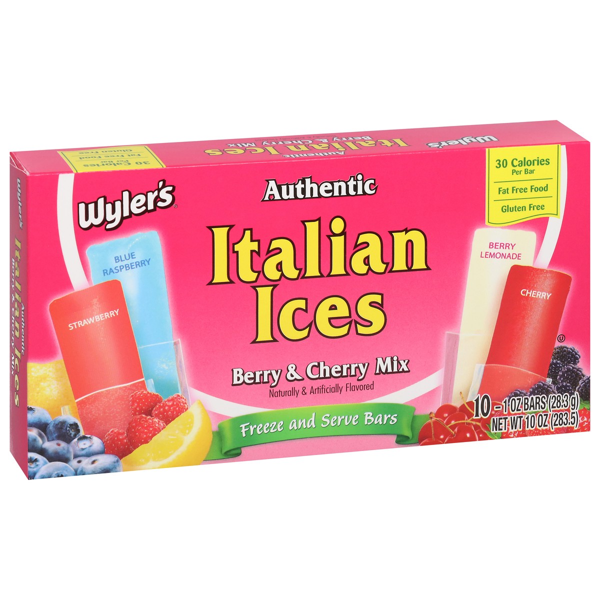 slide 2 of 4, Wyler's Authentic Italian Ices Berries And Cherries Mix - 10-1 Oz, 10 ct