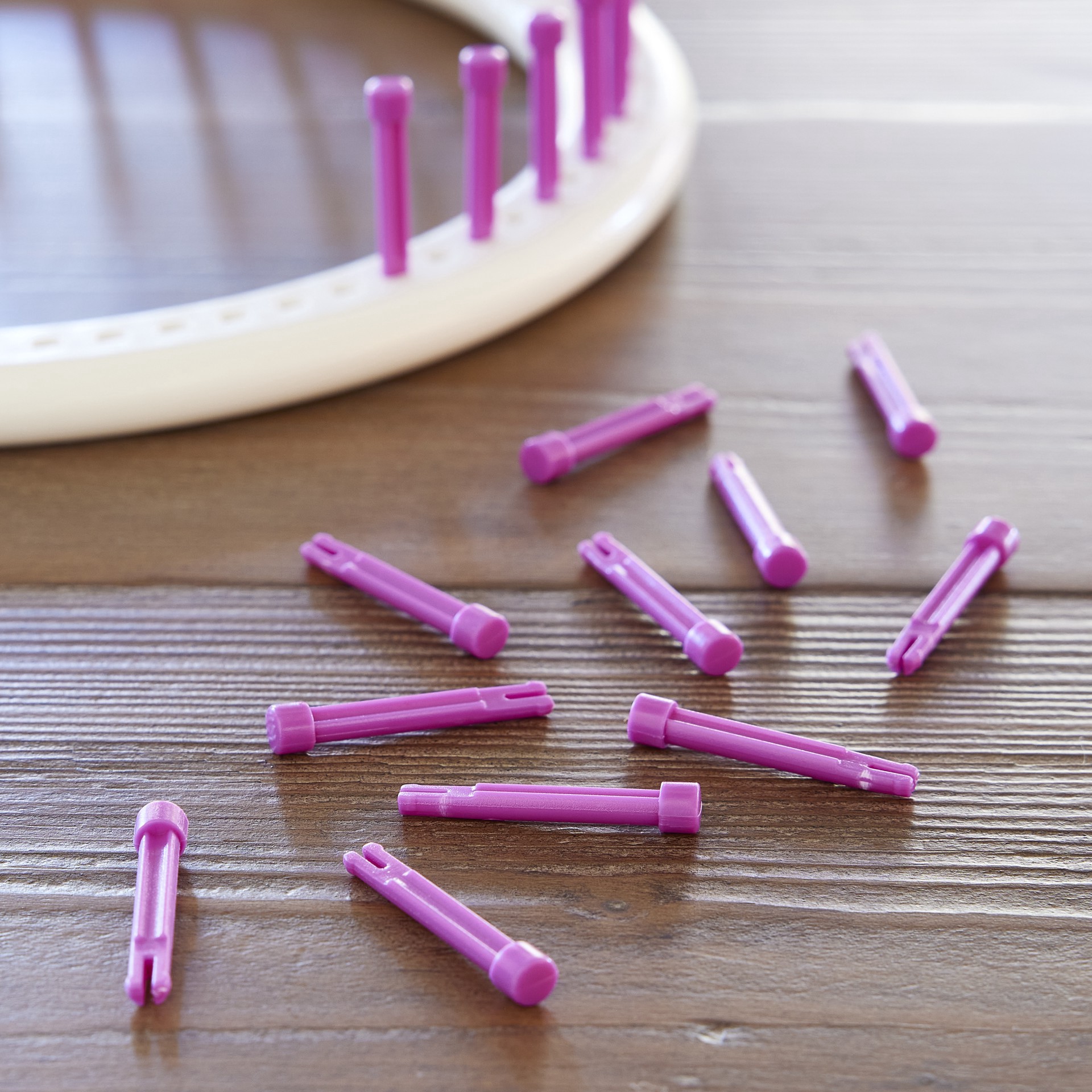 slide 2 of 4, Build-A-Loom Small Pegs By Loops & Threads, 1.4 in x 0.2 in