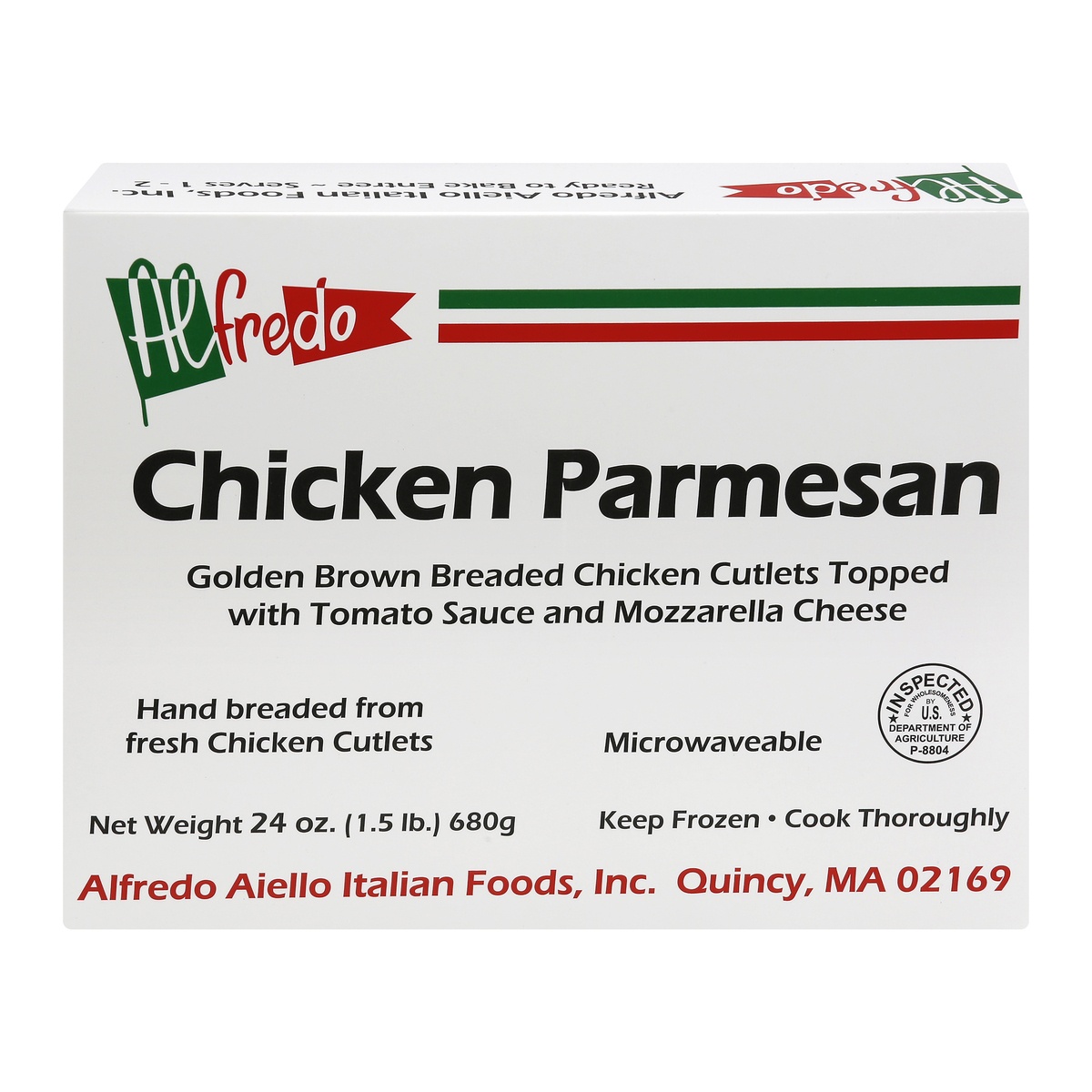 slide 1 of 1, Alfredo Chicken Parmesan 24 oz, 24 oz
