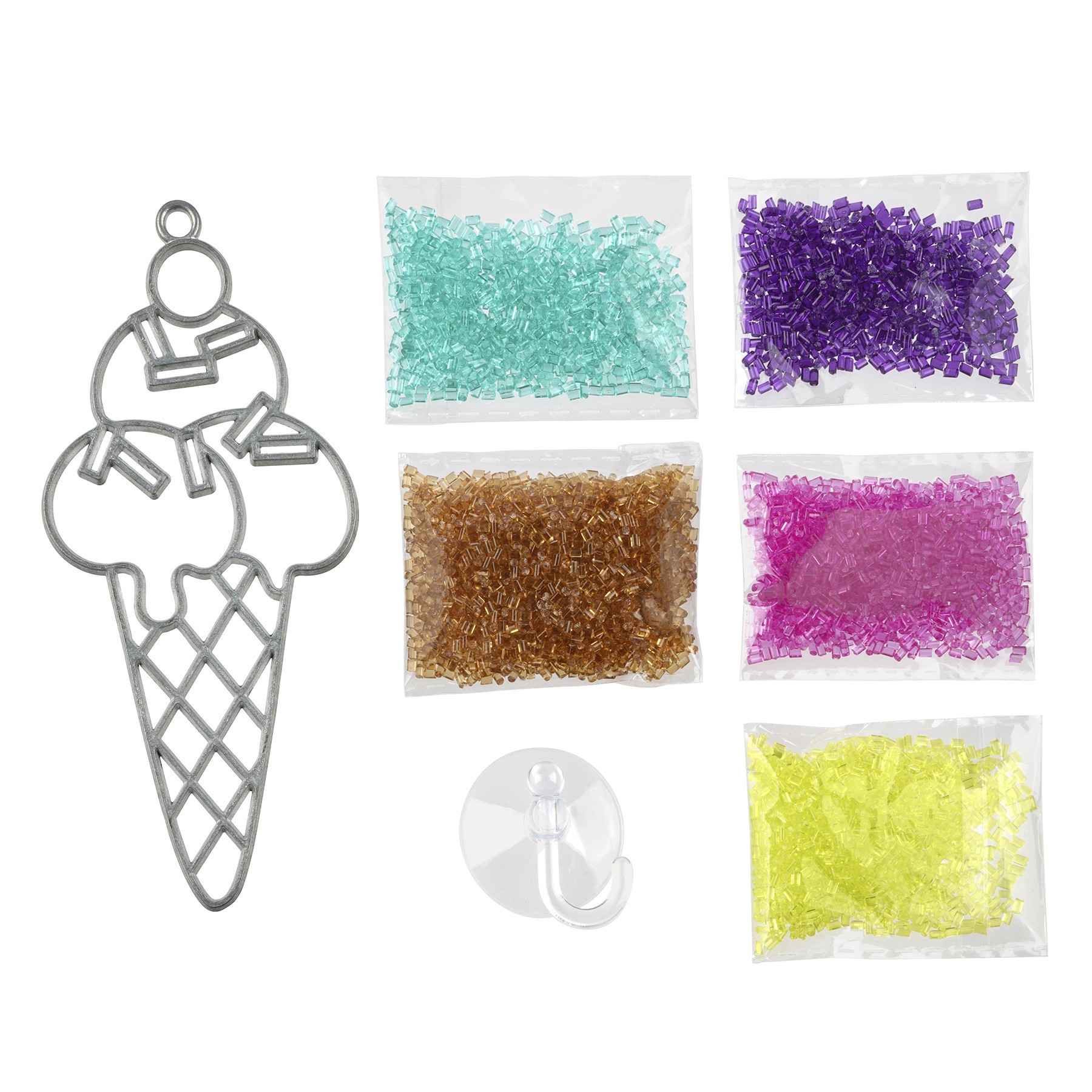 slide 3 of 3, Ice Cream Cone Color Your Way Bake It Suncatcher Kit By Creatology, 2.36 in x 5.27 in