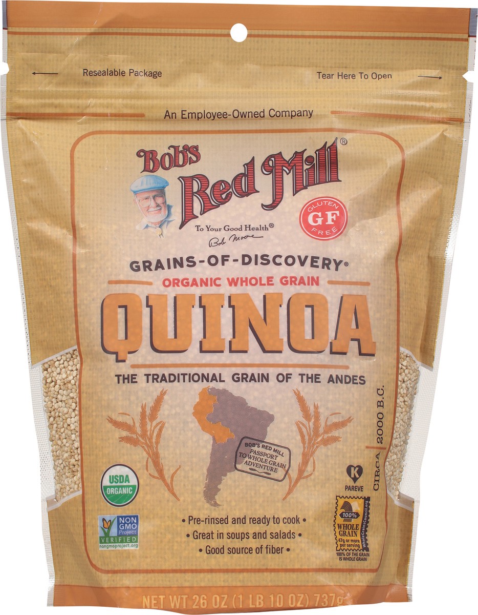 slide 6 of 9, Bob's Red Mill Quinoa White Organic, 26 oz