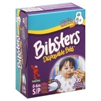 slide 1 of 1, Bibsters Bibs Disposable Sm 0-6m, 20 ct