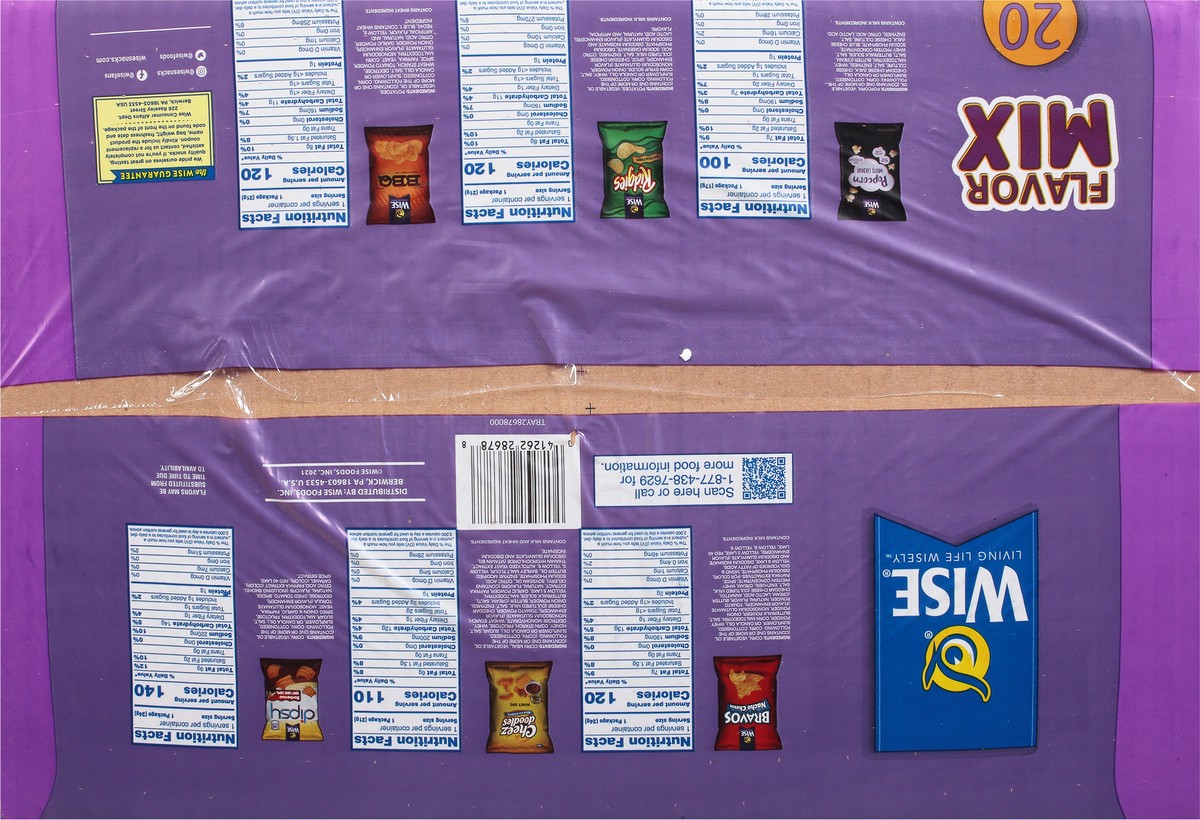 slide 4 of 14, Wise Flavor Mix 20 Bags 20 ea, 20 ct
